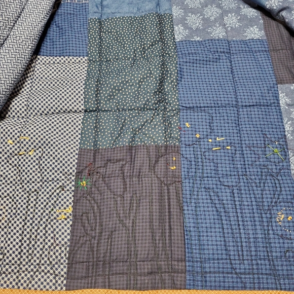 Ladie's Quilt Jacket Handmade Multicolor Floral Theme - Picture 9 of 10